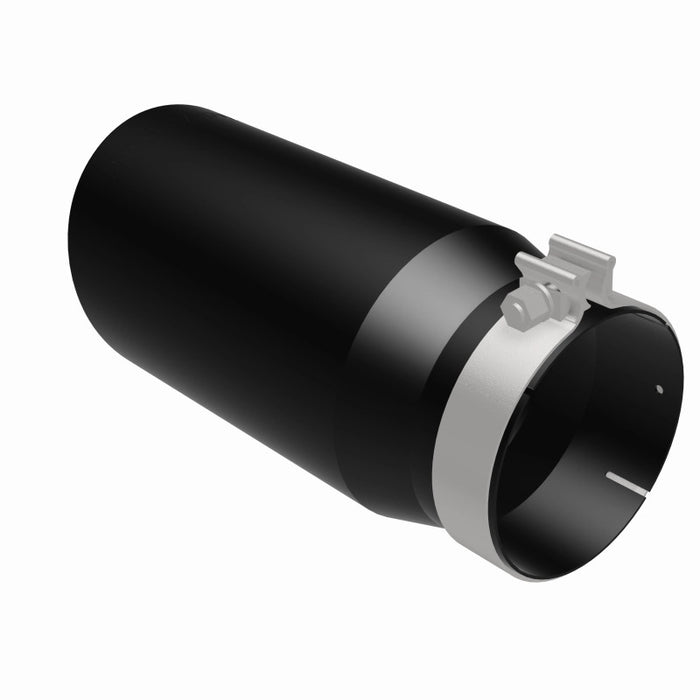 MagnaFlow Tip Stainless Black Coated Single Wall Round Single Outlet 6in Dia 5in Inlet 13in L