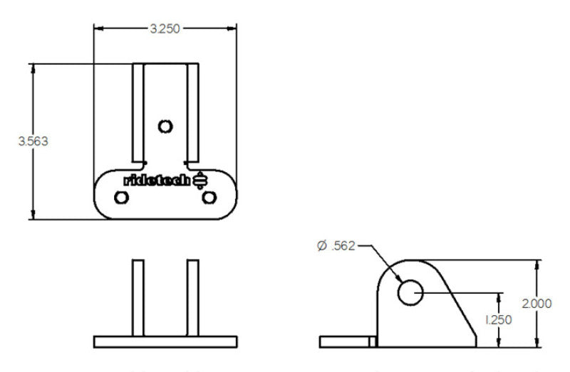 Ridetech Bracket to Mount C4 Corvette ShockWave Lower Control Arm