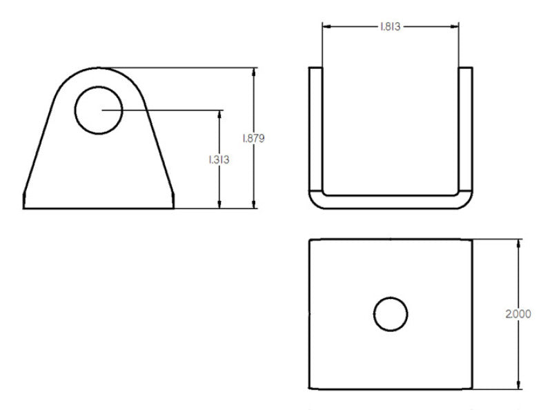 Ridetech Rod End Bracket 1-3/4 Wide